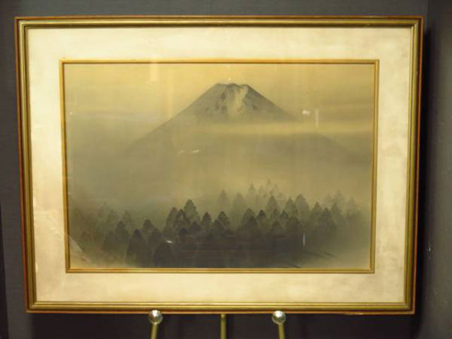 日本画　富士山