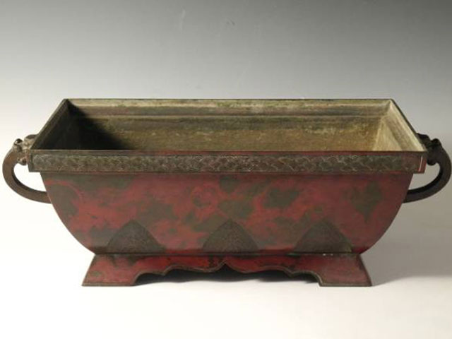 古銅 斑紫銅 中国 砂鉢